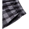 image:imageMens Flannel Pajama Pants Plaid Heavyweight Cotton PJs Bottoms SleepwearGrey Black