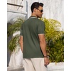 image:imageMens Knit Shirt Short Sleeve Button Down Shirt Textured Casual Summer TopsArmy Green