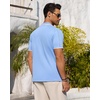 image:imageMens Knit Shirt Short Sleeve Button Down Shirt Textured Casual Summer TopsBlue