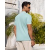 image:imageMens Knit Shirt Short Sleeve Button Down Shirt Textured Casual Summer TopsLight Green