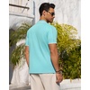 image:imageMens Knit Shirt Short Sleeve Button Down Shirt Textured Casual Summer TopsTeal