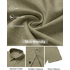 image:imageMens Linen Shirt Short Sleeve Button Down Shirt Summer Casual Beach TopsArmy Green