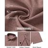 image:imageMens Linen Shirt Short Sleeve Button Down Shirt Summer Casual Beach TopsBurgundy