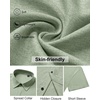 image:imageMens Linen Shirt Short Sleeve Button Down Shirt Summer Casual Beach TopsGreen