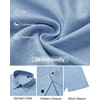 image:imageMens Linen Shirt Short Sleeve Button Down Shirt Summer Casual Beach TopsLight Blue