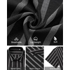 image:imageMens Linen Shirt Striped Short Sleeve Button Down Summer Beach ShirtBlack