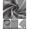 image:imageMens Linen Shirt Striped Short Sleeve Button Down Summer Beach ShirtGrey