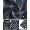 image:imageMens Linen Shirt Striped Short Sleeve Button Down Summer Beach ShirtNavy Blue