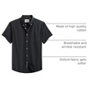 image:imageMens Oxford Dress Shirt Short Sleeve Button Down Collar Summer Casual ShirtBlack
