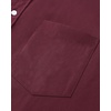 image:imageMens Oxford Dress Shirt Short Sleeve Button Down Collar Summer Casual ShirtBurgundy