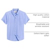 image:imageMens Oxford Dress Shirt Short Sleeve Button Down Collar Summer Casual ShirtClassic Blue