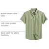 image:imageMens Oxford Dress Shirt Short Sleeve Button Down Collar Summer Casual ShirtLight Green