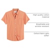 image:imageMens Oxford Dress Shirt Short Sleeve Button Down Collar Summer Casual ShirtOrange