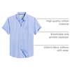 image:imageMens Oxford Dress Shirt Short Sleeve Button Down Collar Summer Casual ShirtSky Blue