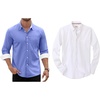 image:imageAlimens amp Gentle Mens Oxford Shirt Long Sleeve Button Down Shirt Casual Stretch Dress Shirt with Pocket