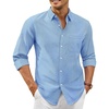 image:imageAlimens amp Gentle Mens Oxford Shirt Stretch Long Sleeve Button Down ShirtsBlue