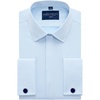 image:imageMens Dress Shirts French Cuff Regular Fit Formal Tuxedo Cufflinks ShirtTwilled Blue