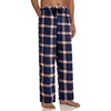 image:imageMens Flannel Pajama Pants Plaid Heavyweight Cotton PJs Bottoms SleepwearDark Blue
