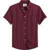 image:imageMens Oxford Dress Shirt Short Sleeve Button Down Collar Summer Casual ShirtBurgundy