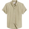 image:imageMens Oxford Dress Shirt Short Sleeve Button Down Collar Summer Casual ShirtKhaki