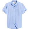 image:imageMens Oxford Dress Shirt Short Sleeve Button Down Collar Summer Casual ShirtLight Blue