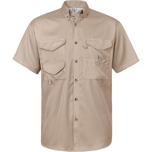image:imageAlimens amp Gentle Short Sleeve Fishing Shirt Wicking Fabric Sun Protection Casual Button Down ShirtsKhaki