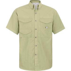 image:imageAlimens amp Gentle Short Sleeve Fishing Shirt Wicking Fabric Sun Protection Casual Button Down ShirtsKhaki Yellow