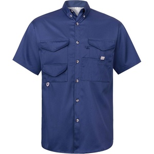 image:imageAlimens amp Gentle Short Sleeve Fishing Shirt Wicking Fabric Sun Protection Casual Button Down ShirtsNavy