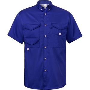 image:imageAlimens amp Gentle Short Sleeve Fishing Shirt Wicking Fabric Sun Protection Casual Button Down ShirtsRoyal Blue