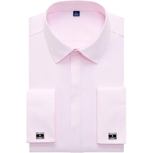 image:imageMens Dress Shirts French Cuff Regular Fit Formal Tuxedo Cufflinks ShirtTwilled Pink
