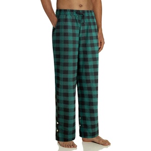 image:imageMens Flannel Pajama Pants Plaid Heavyweight Cotton PJs Bottoms SleepwearGreen Black