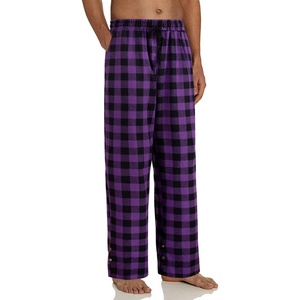 image:imageMens Flannel Pajama Pants Plaid Heavyweight Cotton PJs Bottoms SleepwearPurple
