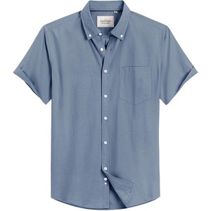 image:imageMens Oxford Dress Shirt Short Sleeve Button Down Collar Summer Casual ShirtNavy