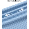 image:imageAlimens amp Gentle 4 Way Stretch Mens Button Down Shirts Plaid Dress Shirt Wrinkle Free Long Sleeve Gingham Shirts01blue Plaid