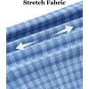 image:imageAlimens amp Gentle 4 Way Stretch Mens Button Down Shirts Plaid Dress Shirt Wrinkle Free Long Sleeve Gingham Shirts02blue Plaid