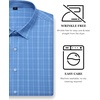 image:imageAlimens amp Gentle 4 Way Stretch Mens Button Down Shirts Plaid Dress Shirt Wrinkle Free Long Sleeve Gingham Shirts04blue Plaid