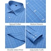 image:imageAlimens amp Gentle 4 Way Stretch Mens Button Down Shirts Plaid Dress Shirt Wrinkle Free Long Sleeve Gingham Shirts04blue Plaid