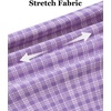 image:imageAlimens amp Gentle 4 Way Stretch Mens Button Down Shirts Plaid Dress Shirt Wrinkle Free Long Sleeve Gingham ShirtsPurple Plaid