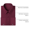 image:imageAlimens amp Gentle French Cuff Regular Fit Dress Shirts Cufflink IncludedFlexred Flame