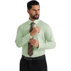 image:imageAlimens amp Gentle French Cuff Regular Fit Dress Shirts Cufflink IncludedGreen