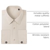 image:imageAlimens amp Gentle French Cuff Regular Fit Dress Shirts Cufflink IncludedLight Khaki