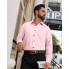 image:imageAlimens amp Gentle Mens Dress Shirts Long Sleeve Wrinkle Free Stretch Solid Button Down Shirt Casual Wedding Dating Dress ShirtLight Pink