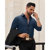 image:imageAlimens amp Gentle Mens Dress Shirts Long Sleeve Wrinkle Free Stretch Solid Button Down Shirt Casual Wedding Dating Dress ShirtNavy Blue