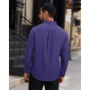 image:imageAlimens amp Gentle Mens Dress Shirts Long Sleeve Wrinkle Free Stretch Solid Button Down Shirt Casual Wedding Dating Dress ShirtPurple