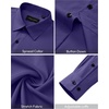 image:imageAlimens amp Gentle Mens Dress Shirts Long Sleeve Wrinkle Free Stretch Solid Button Down Shirt Casual Wedding Dating Dress ShirtPurple