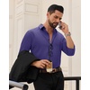 image:imageAlimens amp Gentle Mens Dress Shirts Long Sleeve Wrinkle Free Stretch Solid Button Down Shirt Casual Wedding Dating Dress ShirtPurple