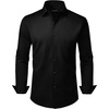 image:imageAlimens amp Gentle Mens Dress Shirts Long Sleeve WrinkleFree Stretch Shirts Solid Formal Button Down Shirt Wedding Dating