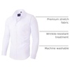 image:imageAlimens amp Gentle Mens Dress Shirts Long Sleeve WrinkleFree Stretch Shirts Solid Formal Button Down Shirt Wedding Dating