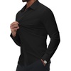 image:imageAlimens amp Gentle Mens Dress Shirts Stretch Muscle Fit Wrinkle Free Long Sleeve Button Down Shirt Casual Business Formal ShirtBlack