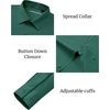 image:imageAlimens amp Gentle Mens Dress Shirts Stretch Muscle Fit Wrinkle Free Long Sleeve Button Down Shirt Casual Business Formal ShirtGreen
